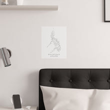 Load image into Gallery viewer, Minimalist Philippines Map Poster - White