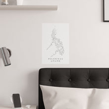 Load image into Gallery viewer, Minimalist Philippines Map Poster - White