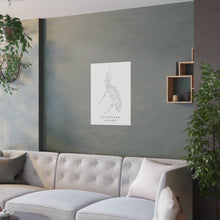 Load image into Gallery viewer, Minimalist Philippines Map Poster - White