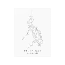 Load image into Gallery viewer, Minimalist Philippines Map Poster - White