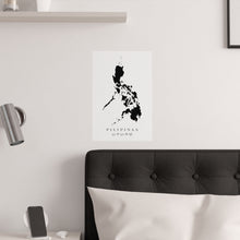 Load image into Gallery viewer, Minimalist Philippines Map Poster - Black
