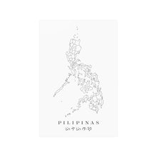 Load image into Gallery viewer, Minimalist Philippines Map Poster - White