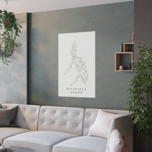 Load image into Gallery viewer, Minimalist Philippines Map Poster - White