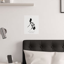 Load image into Gallery viewer, Minimalist Philippines Map Poster - Black
