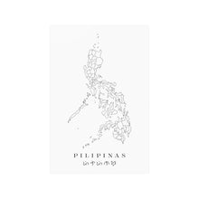 Load image into Gallery viewer, Minimalist Philippines Map Poster - White
