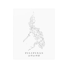 Load image into Gallery viewer, Minimalist Philippines Map Poster - White
