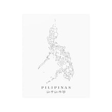 Load image into Gallery viewer, Minimalist Philippines Map Poster - White
