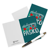Load image into Gallery viewer, Script Maligayang Pasko - 6x9 Greeting Cards (5 Pack)
